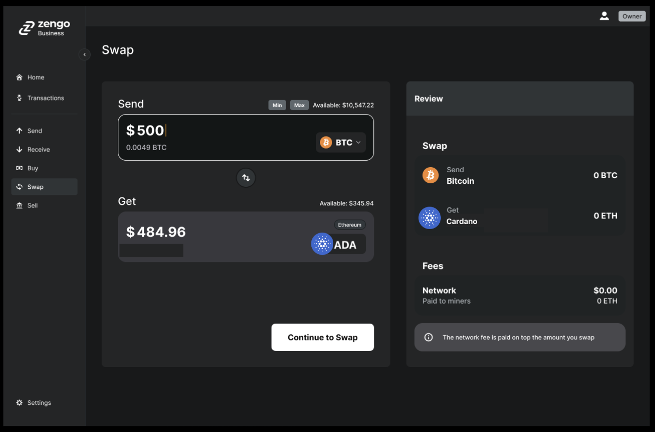 BTC DeFi Screen
